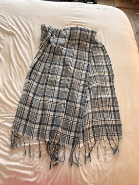 Blue and silver scarf